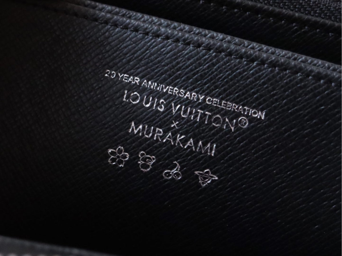 LOUIS VUITTON ZIPPY WALLET 19 IN BLACK MIX COLORFUL CALFSKIN